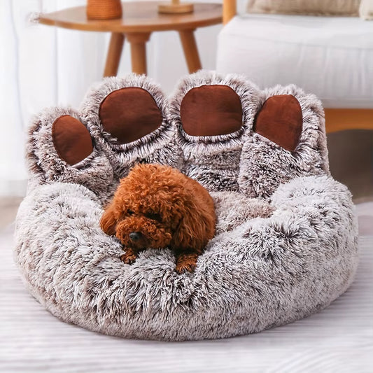 Lit pour chien en forme de patte d'ours